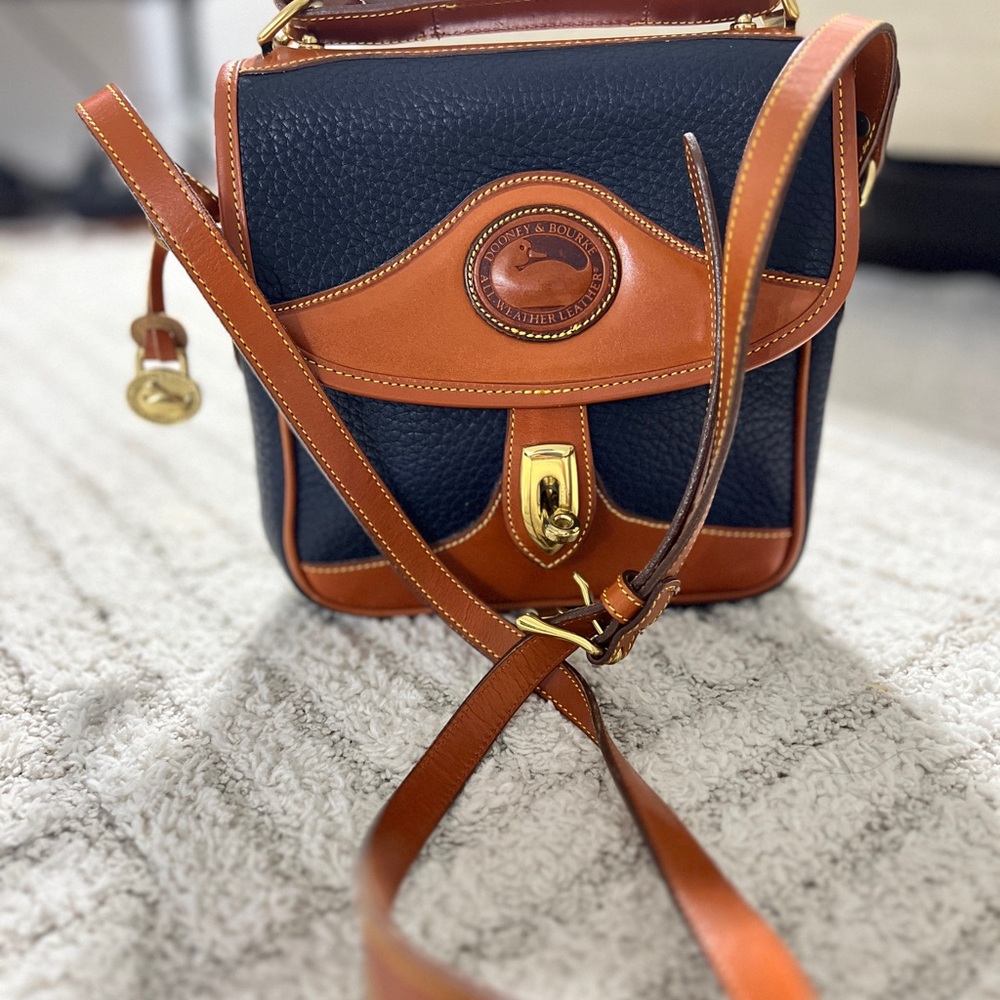 Dooney & Bourke Black and Brown Crossbody Bag